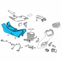 OEM 2020 Chevrolet Malibu Center Console Diagram - 23409417