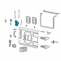 OEM Jeep Wrangler Latch-Swing Gate Diagram - 68282968AB