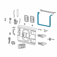 OEM 2022 Jeep Wrangler WEATHERST-Swing Gate To Body Diagram - 68271740AH