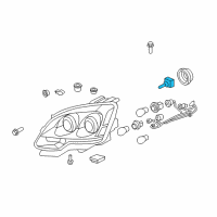 OEM 2008 Saturn Outlook Lower Beam Bulb Diagram - 25735604