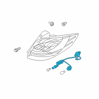 OEM 2017 Hyundai Veloster Rear Combination Holder & Wiring Diagram - 92490-2V100