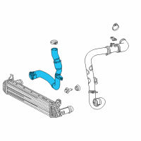 OEM 2016 Dodge Dart Air Cooler Duct Inlet Diagram - 55111477AD