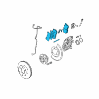 OEM 2007 Hummer H3 Front Pads Diagram - 19356362