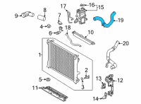 OEM 2022 Lexus NX450h+ Radiator Hose Diagram - 1657225060