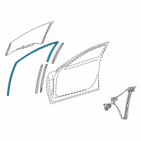 OEM 2020 Lexus LS500 Run, Front Door Glass Diagram - 68141-50050