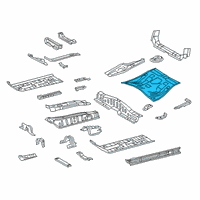 OEM 2019 Lexus UX200 Pan, Ctr Floor Diagram - 58211-02520