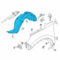 OEM Ford Police Interceptor Utility Fender Liner Diagram - FB5Z-16102-E