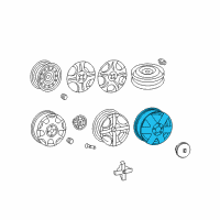 OEM 2005 Saturn Ion Wheel Rim, 17X7 Diagram - 9595597
