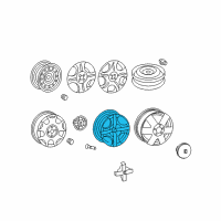 OEM 2006 Saturn Ion Wheel, Alloy Diagram - 9595841