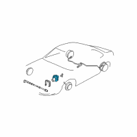OEM 2001 Oldsmobile Aurora Electronic Brake And Traction Control Module Assembly Diagram - 12226954