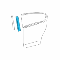 OEM 2014 Lexus GS350 MOULDING, Rear Door Window Frame Diagram - 75761-30140