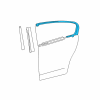 OEM Lexus GS F MOULDING Sub-Assembly, Rear Door Diagram - 75707-30130