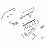 OEM 2015 Hyundai Genesis Weatherstrip-Rear Door Belt Inside LH Diagram - 83231-B1000
