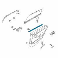 OEM 2016 Hyundai Genesis Weatherstrip-Rear Door Belt Inside LH Diagram - 83231-B1000