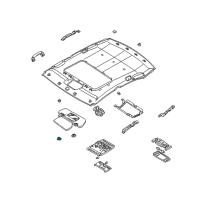 OEM 1998 Infiniti QX4 Cover Holder Diagram - 96412-0W000