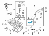 OEM 2022 Hyundai Santa Fe Hose-Fuel Filler Neck Diagram - 31036-R5500