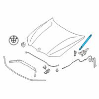 OEM 2022 BMW 230i xDrive GAS SPRING FRONT FLAP, PASSI Diagram - 51-23-7-419-387