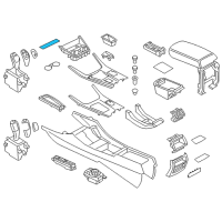 OEM 2015 BMW X3 Rubber Insert, Oddments Tray Diagram - 51-16-9-309-050