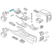 OEM 2012 BMW X3 Rubber Insert, Oddments Tray Diagram - 51-16-9-218-185