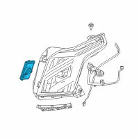 OEM 2016 Cadillac Escalade ESV Hid Headlamp Components Diagram - 23134121