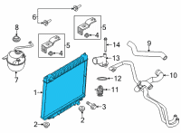 OEM 2010 Ford E-350 Super Duty Radiator Assembly Diagram - 9C2Z-8005-F