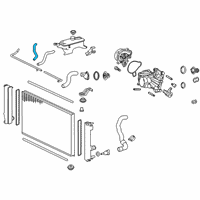 OEM 2017 Lexus NX200t Hose, Water By-Pass Diagram - 16264-36070