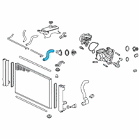 OEM Lexus NX300 Hose, Radiator, NO.1 Diagram - 16571-36180