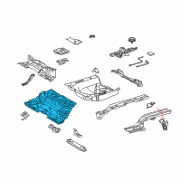 OEM 2010 Scion xD Center Floor Pan Diagram - 58211-52160