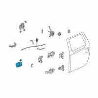 OEM 2011 Honda Ridgeline Handle Assembly, Left Rear Inside (Dark Gray) Diagram - 72660-SJC-A02ZB