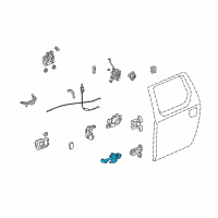 OEM 2011 Honda Ridgeline Checker, Right Rear Door Diagram - 72840-SEA-J02