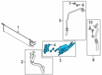 OEM Lincoln Corsair Auxiliary Cooler Diagram - JX6Z-7869-B