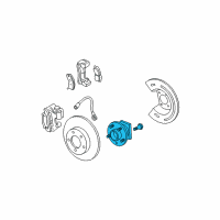 OEM 2009 Buick Lucerne Axle Bearing And Hub Assembly Diagram - 21998965