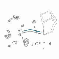 OEM Acura MDX Cable, Right Rear Door Lock Diagram - 72633-STX-A00