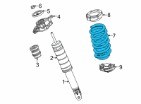 OEM Jeep Grand Wagoneer Rear Coil Diagram - 68423448AA