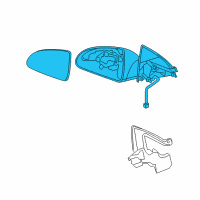 OEM 2008 Pontiac G6 Mirror Assembly Diagram - 15824510