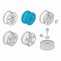 OEM 2017 Honda Accord Disk, Aluminum Wheel (17X7) (1/2J) (Maxion Wheels) Diagram - 42700-T2A-L74