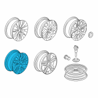 OEM Honda Accord Disk, Aluminum Wheel (18X8J) (Hitachi) Diagram - 42700-T2A-L82