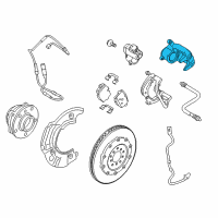 OEM 2014 BMW M5 Brake Caliper Right Diagram - 34-21-7-848-314