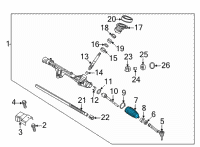 OEM Hyundai Sonata Bellows-Steering Gear Box Diagram - 56528-L1000