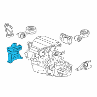 OEM 2015 Acura ILX Mounting, Engine Side Diagram - 50820-TR7-A01