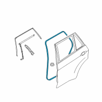 OEM 2009 BMW X6 Door Weatherstrip, Rear Left Diagram - 51-76-7-221-843