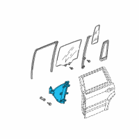 OEM 2005 Honda Pilot Regulator Assembly, Right Rear Door Power Diagram - 72710-S9V-A02
