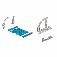 OEM Honda CR-V Floor, FR. Diagram - 65100-S9A-A01ZZ