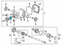 OEM Cadillac Front Seal Diagram - 84537633