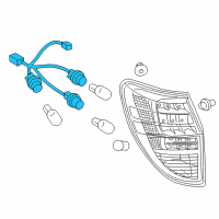 OEM 2009 Toyota RAV4 Socket & Wire Diagram - 81555-42130