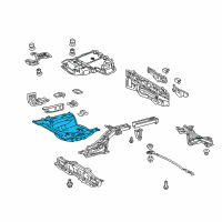 OEM 2016 Toyota Prius V Rear Floor Pan Diagram - 58311-47071