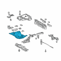 OEM 2012 Toyota Prius Rear Floor Pan Diagram - 58311-47071