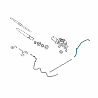 OEM 2011 Kia Rio5 Hose Assembly-Rear Washer Diagram - 989801G100