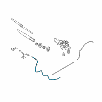 OEM 2011 Kia Rio5 Hose Assembly-Rear Washer Diagram - 989801G000