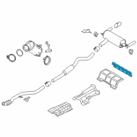 OEM BMW 320i xDrive Heat Shield, Rear Silencer Diagram - 51-48-7-325-309